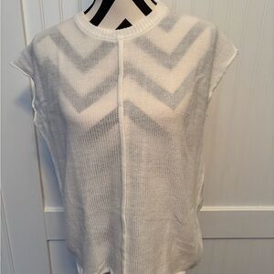 White Knit Cap-Sleeve Top - Women's